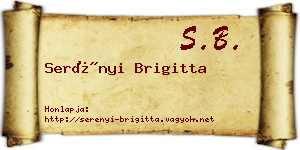 Serényi Brigitta névjegykártya